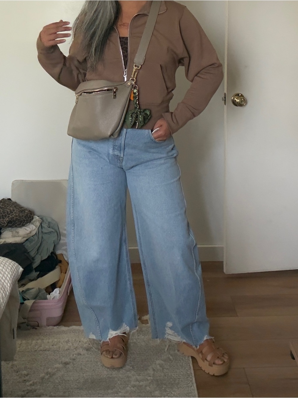 Grlfrnd barrel jeans 30 euc